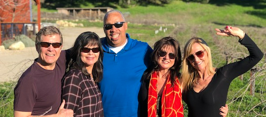 Happy Tour Guests at Dilecta Winery, Paso Robles