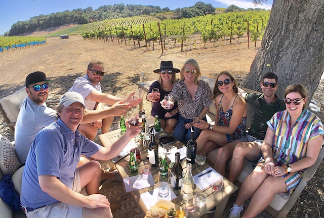 a group of wine tour guests at Booker in Paso Robles